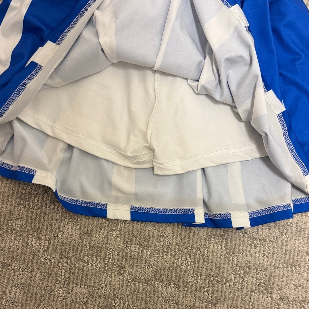 Blue and White Cheer Sleeveless Top - Picture 3 of 3